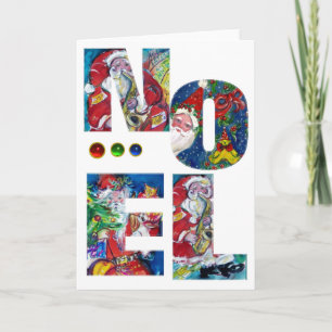 WEIHNACHTEN/MUSIK XMAS PARTY, SANTA MIT CHRISTMAS  FEIERTAGSKARTE