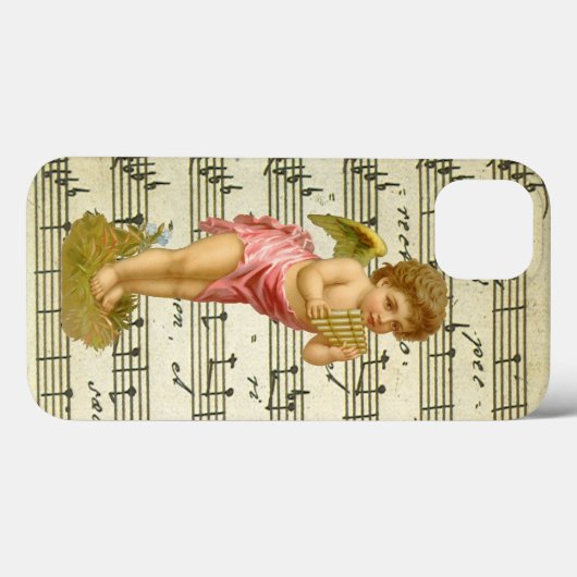 Weihnachten, Musiker Engel mit Pan Pipes Case-Mate iPhone Hülle (Rückseite (Horizontal))