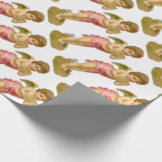 Weihnachten, Musiker Engel mit Pan Pipes Geschenkpapier (Ecke)