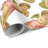 Weihnachten, Musiker Engel mit Pan Pipes Geschenkpapier (Rolleneckpunkt)