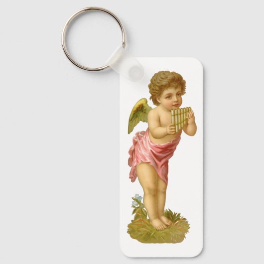 Weihnachten, Musiker Engel mit Pan Pipes Schlüsselanhänger (Vorderseite)