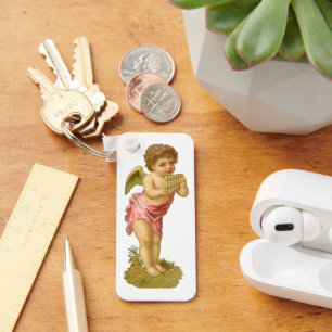 Weihnachten, Musiker Engel mit Pan Pipes Schlüsselanhänger