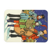 Weihnachten, Musiker spielen mit Musik Magnet (Horizontal)