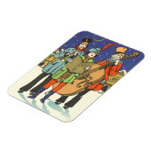 Weihnachten, Musiker spielen mit Musik Magnet (Linke Seite)