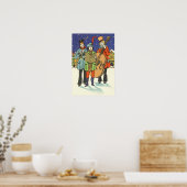 Weihnachten, Musiker spielen mit Musik Poster (Küche)