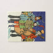 Weihnachten, Musiker spielen mit Musik Puzzle (Horizontal)