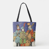 Weihnachten, Musiker spielen mit Musik Tasche (Rückseite)