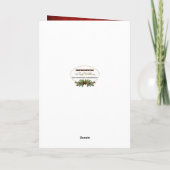 Weihnachten, Musiknoten, Rot, Kiefernzweig, Fröhli Karte (Rückseite)