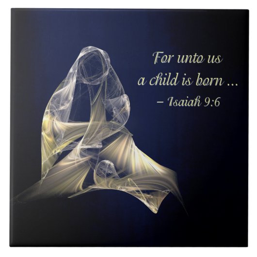 Weihnachten - Mutter und Kind Fliese (Vorderseite)