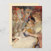 Weihnachten, Mutter und Tochter Einladung (Vorne/Hinten)