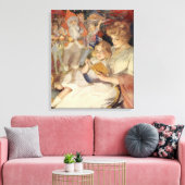 Weihnachten, Muttersprache Reading Bedtime Story Leinwanddruck (Insitu (Wohnzimmer))