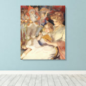 Weihnachten, Muttersprache Reading Bedtime Story Leinwanddruck (Insitu (Holzboden))