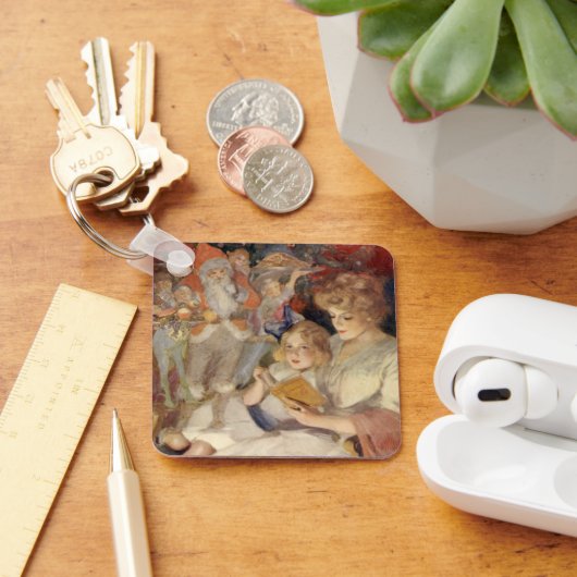 Weihnachten, Muttersprache Reading Bedtime Story Schlüsselanhänger (Schreibtisch)