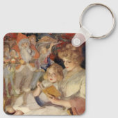 Weihnachten, Muttersprache Reading Bedtime Story Schlüsselanhänger (Rückseite)