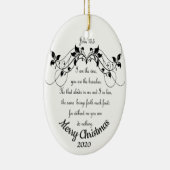 Weihnachten nach Maß Ich bin die Weinschrift Keramikornament (Rechts)