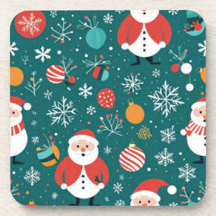 Weihnachten nach Weihnachtsmuster Getränkeuntersetzer