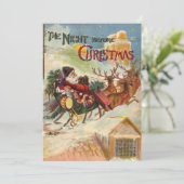 Weihnachten, Nacht vor Weihnachten Einladung (Stehend Vorderseite)