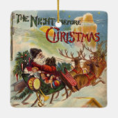 Weihnachten, Nacht vor Weihnachten Keramikornament (Rückseite)