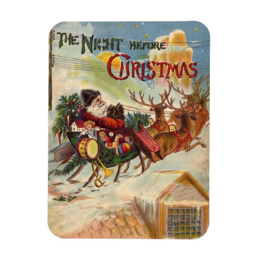 Weihnachten, Nacht vor Weihnachten Magnet (Vertikal)