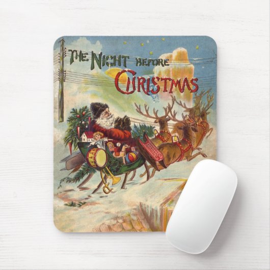 Weihnachten, Nacht vor Weihnachten Mousepad (Mit Mouse)