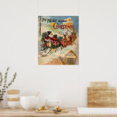 Weihnachten, Nacht vor Weihnachten Poster (Küche)