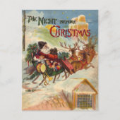 Weihnachten, Nacht vor Weihnachten Postkarte (Vorderseite)