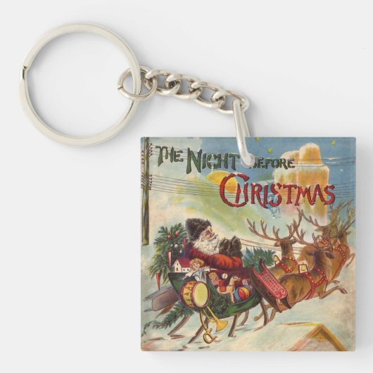 Weihnachten, Nacht vor Weihnachten Schlüsselanhänger (Vorderseite)