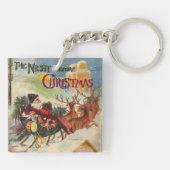 Weihnachten, Nacht vor Weihnachten Schlüsselanhänger (Rückseite)