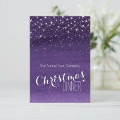 Weihnachten Nachthimmel Sterne Party Einladung lil (Stehend Vorderseite)