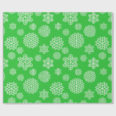 Weihnachten - Nahlose Schneeflocken Geschenkpapier (Flach)