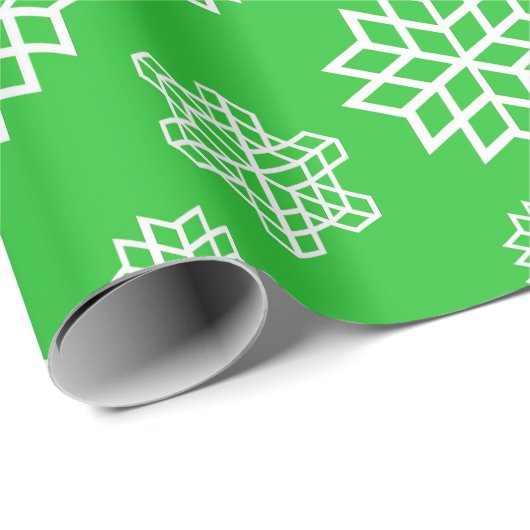 Weihnachten - Nahlose Schneeflocken Geschenkpapier (Rolleneckpunkt)