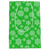 Weihnachten - Nahlose Schneeflocken Mittlere Geschenktüte (Vorderseite)