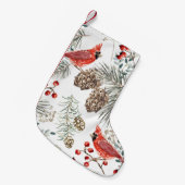 Weihnachten nahtlos, Kardinal-Vögel, Rot Kleiner Weihnachtsstrumpf (Vorderansicht (hängend))