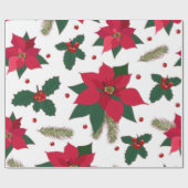 Weihnachten nahtlos mit Poinsettia Geschenktasche Geschenkpapier (Flach)