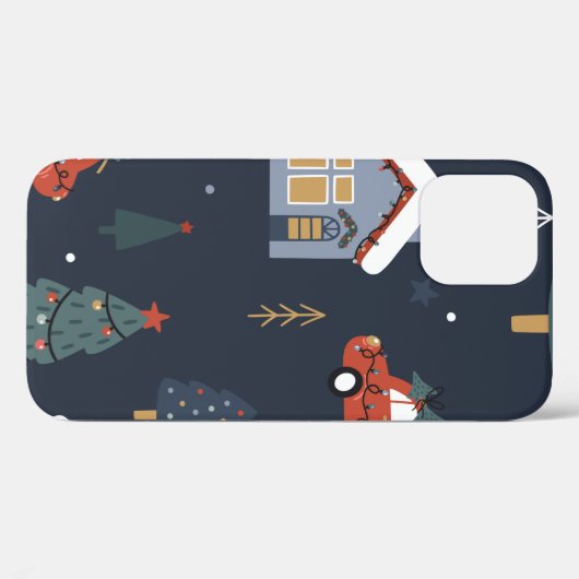 Weihnachten nahtlos mit Weihnachtsbaum, Auto Case-Mate iPhone Hülle (Rückseite (Horizontal))