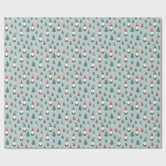 Weihnachten nahtlos Muster mit Gnomen, Weihnachten Geschenkpapier (Flach)