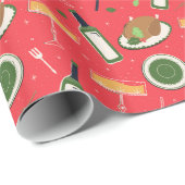 Weihnachten nahtlos Muster mit Retro-Champagner. Geschenkpapier (Rolleneckpunkt)