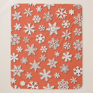 Weihnachten nahtlose Muster von Schneeflocken mit  Sherpadecke