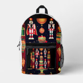 Weihnachten Nahtlose Wiederholung Muster mit Afroc Bedruckter Rucksack (Vorderseite)