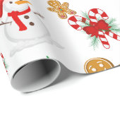 Weihnachten Nahtloses Muster Geschenkpapier (Rolleneckpunkt)