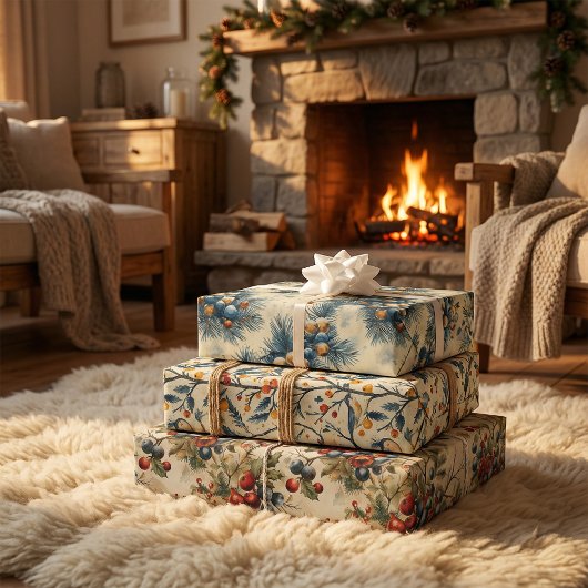 Weihnachten - Nahtloses Muster Geschenkpapier Set