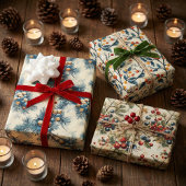 Weihnachten - Nahtloses Muster Geschenkpapier Set