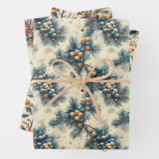 Weihnachten - Nahtloses Muster Geschenkpapier Set (Beispiel)