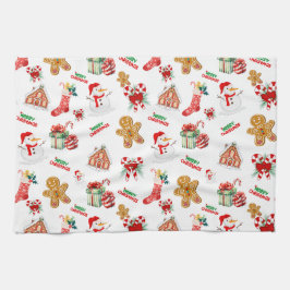 Weihnachten Nahtloses Muster Geschirrtuch