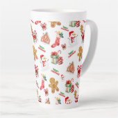 Weihnachten Nahtloses Muster Milchtasse (Rechte Ecke)