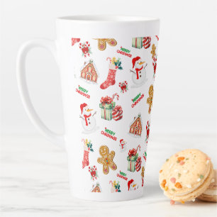 Weihnachten Nahtloses Muster Milchtasse