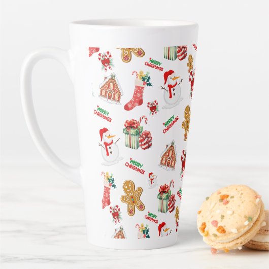 Weihnachten Nahtloses Muster Milchtasse (Beispiel)