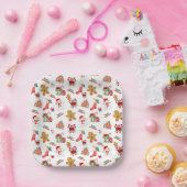 Weihnachten Nahtloses Muster Pappteller (Party)