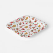 Weihnachten Nahtloses Muster Pappteller (Gewinkelt)