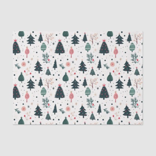 Weihnachten Nahtloses Muster Seidenpapier (Vorderseite)